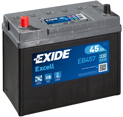 EXCELL Exide Excell 12V 45Ah 330A EB457